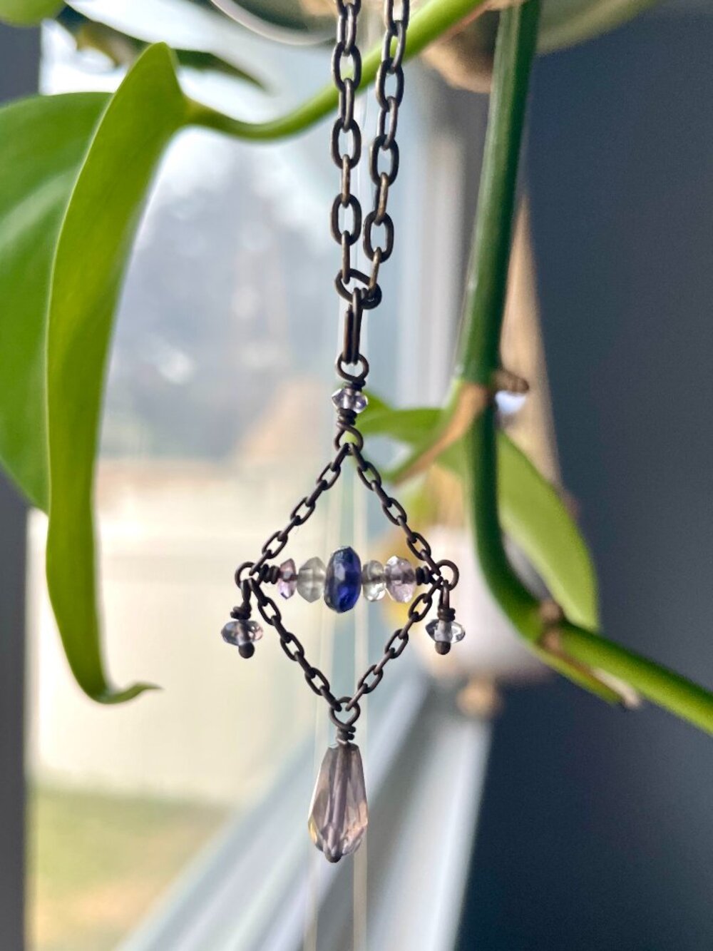 Geometric Crystal Necklace
